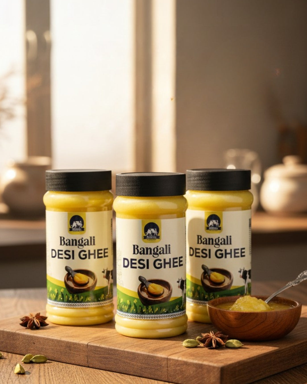 Bangali Desi Ghee – Pack of 3 (950g Each)